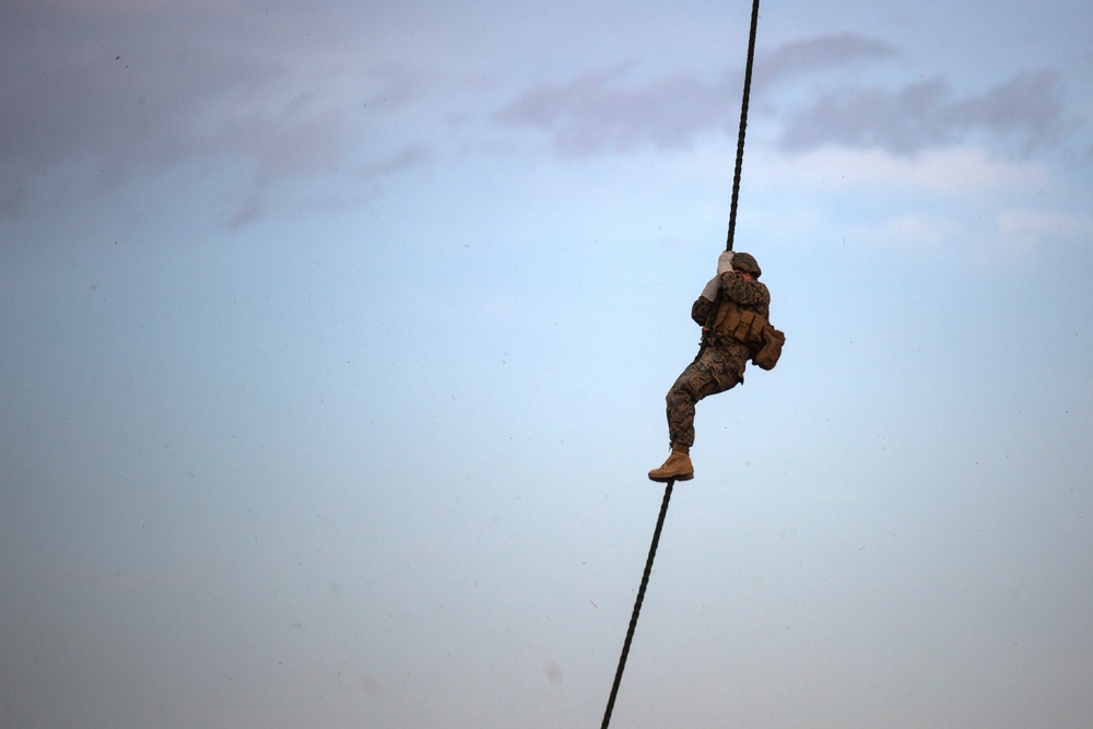 75 feet of flight line: 1st Battalion, 6th Marines Practice Fast-roping Operations