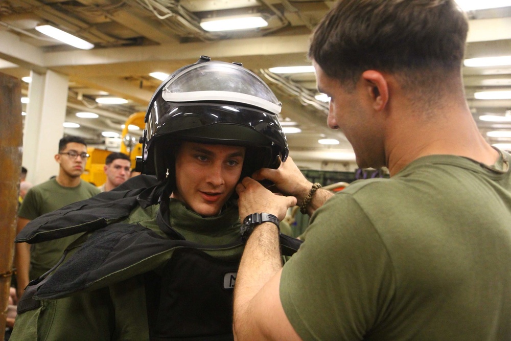 EOD familiarization aboard the New York