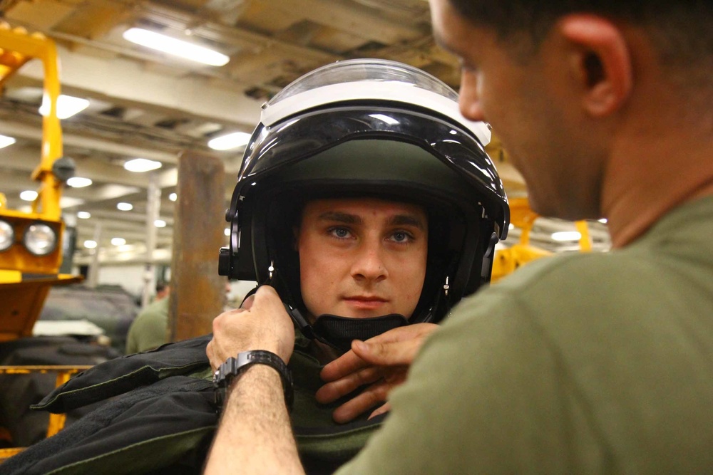 EOD familiarization aboard the New York