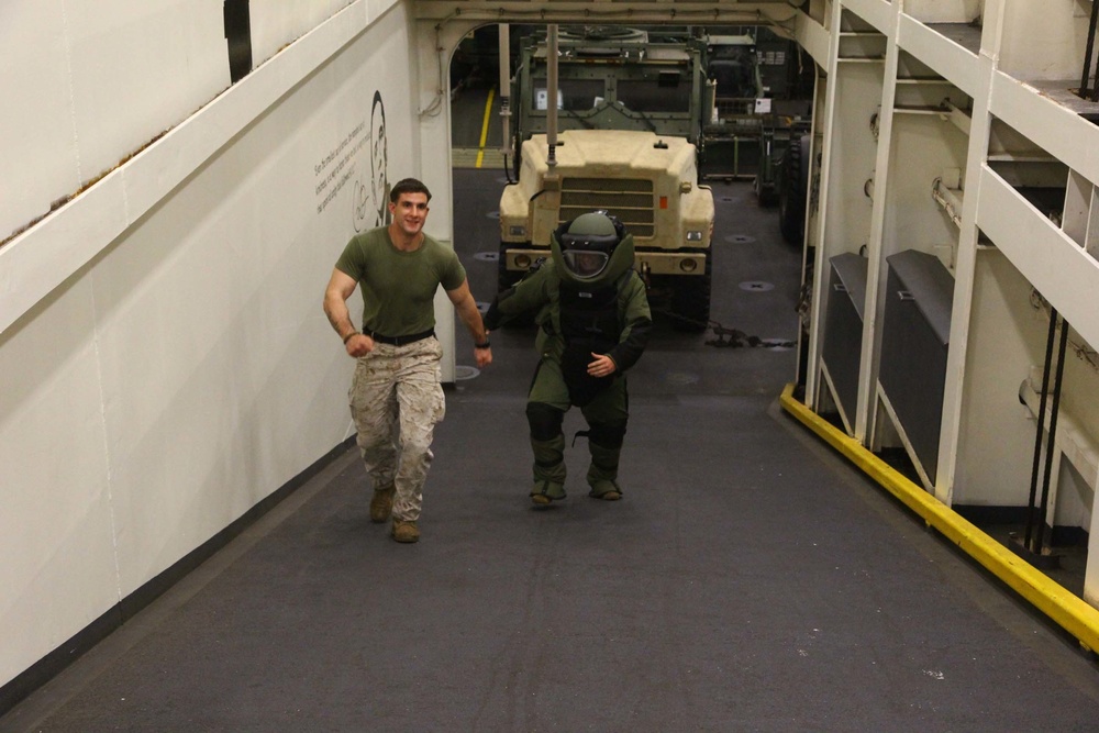 EOD familiarization aboard the New York