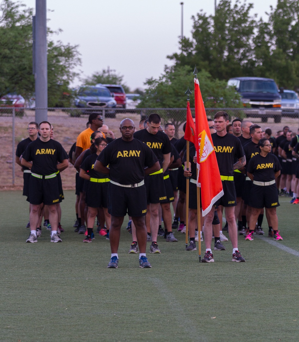 NETCOM Soldiers take part in Fort Huachuca's 243rd Army Birthday run