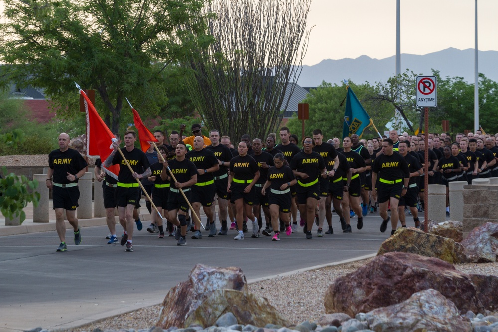 NETCOM Soldiers take part in Fort Huachuca's 243rd Army Birthday run