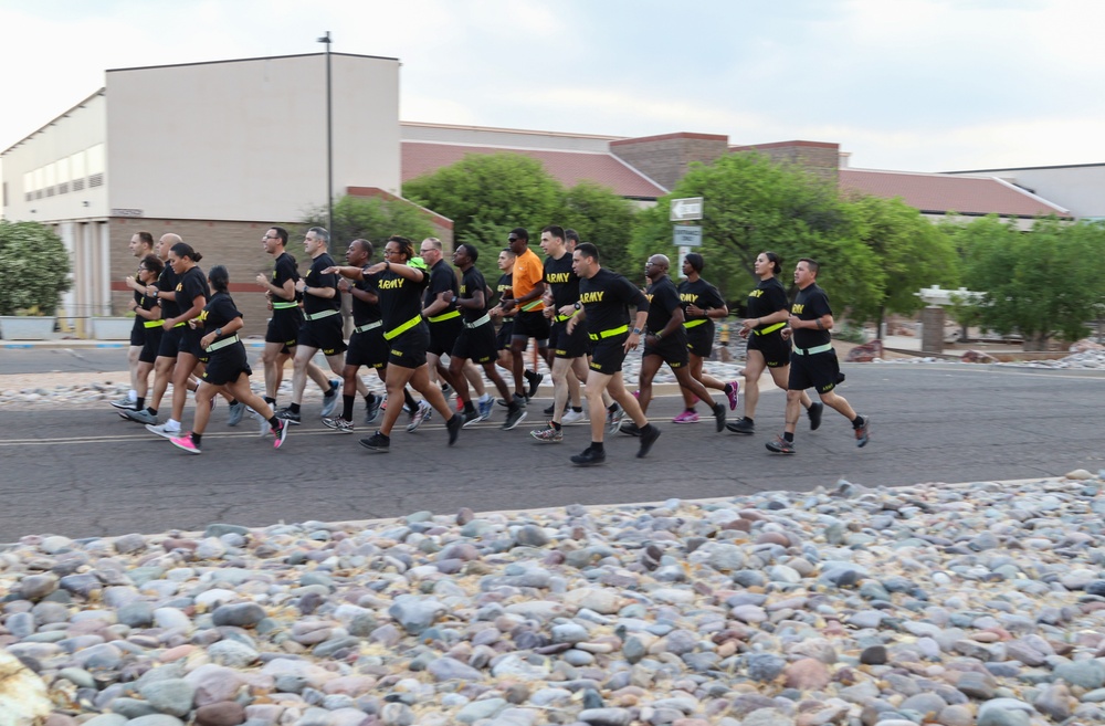 NETCOM Soldiers take part in Fort Huachuca's 243rd Army Birthday run