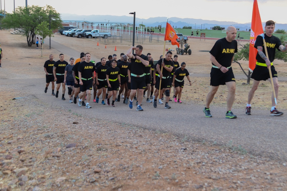 NETCOM Soldiers take part in Fort Huachuca's 243rd Army Birthday run