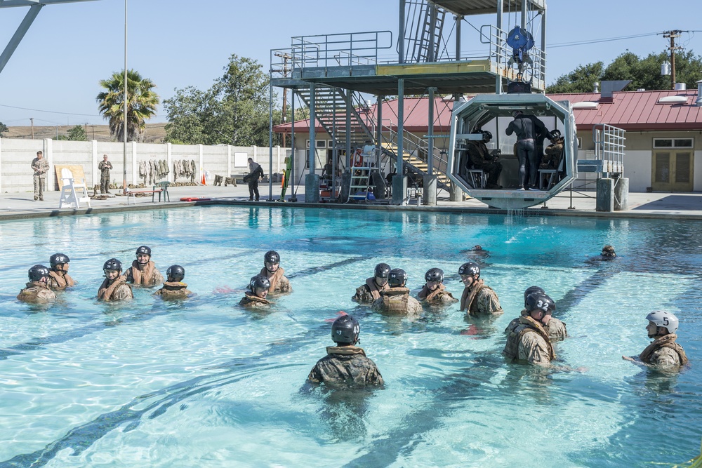 Marines Sink or Swim with Underwater Egress Training