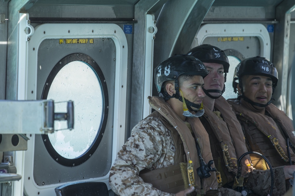 Marines Sink or Swim with Underwater Egress Training