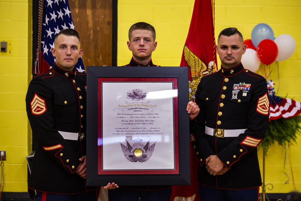 Hunter Northcutt’s Fighting Spirit Against Cancer; Earns Title Honorary Marine