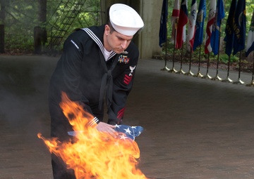 Trident Training Facility Holds Flag Retirement Ceremony