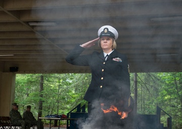 Trident Training Facility Holds Flag Retirement Ceremony