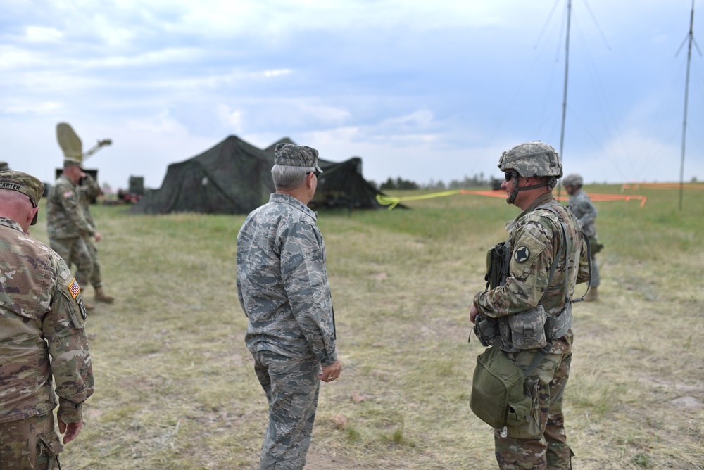 Maj. Gen. Mark H. Berry visits Arkansas Soldiers at Camp Guernsey, Wyoming