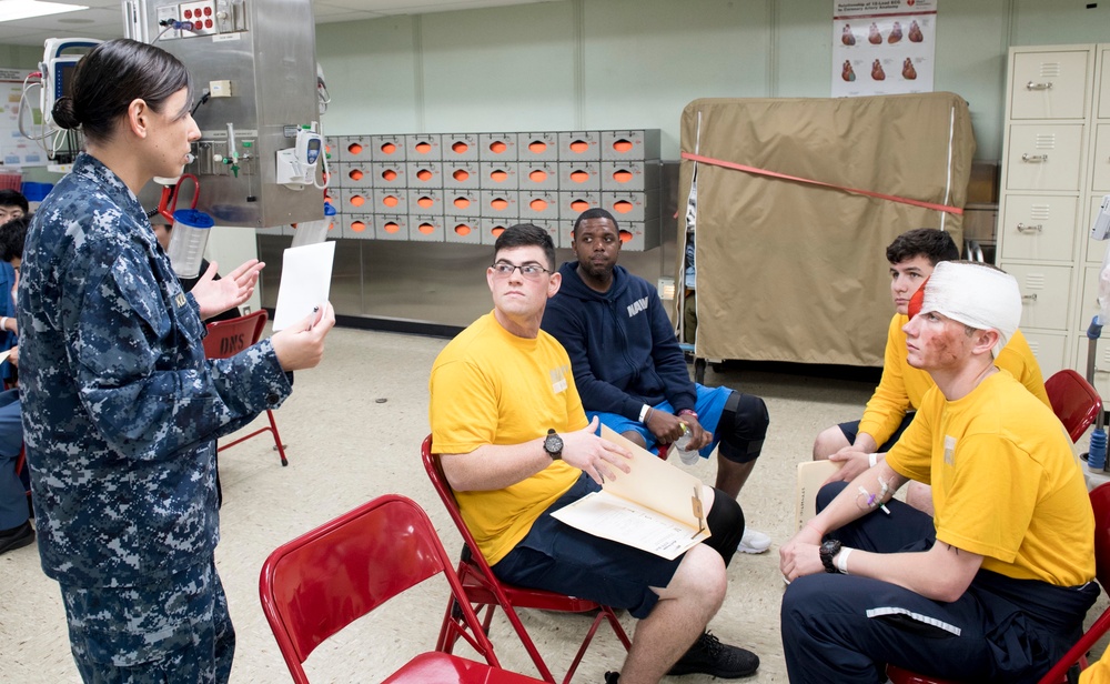 U.S. and JMSDF Sailors participate in biliateral training exercise aboard USNS Mercy