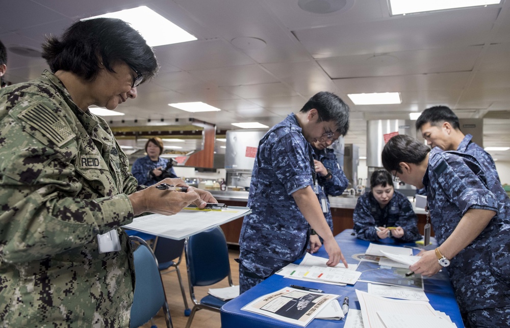 USNS Mercy and JMSDF Sailors participate in table top exercise