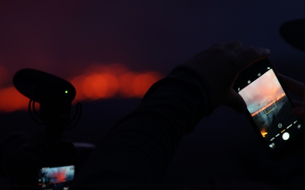 Lava flow on Hawaii Island