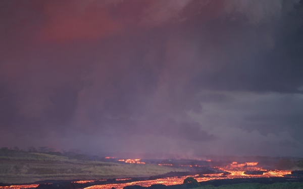 Lava flow on Hawaii Island