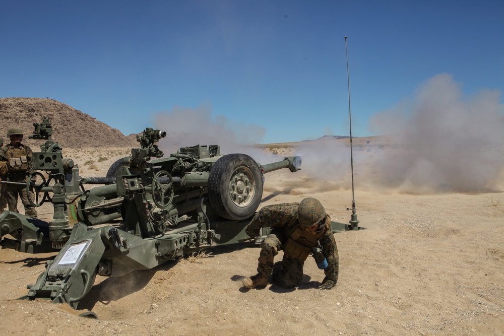 Marines with Mike Battery, 3/14, conduct direct fire shoot at ITX 4-18