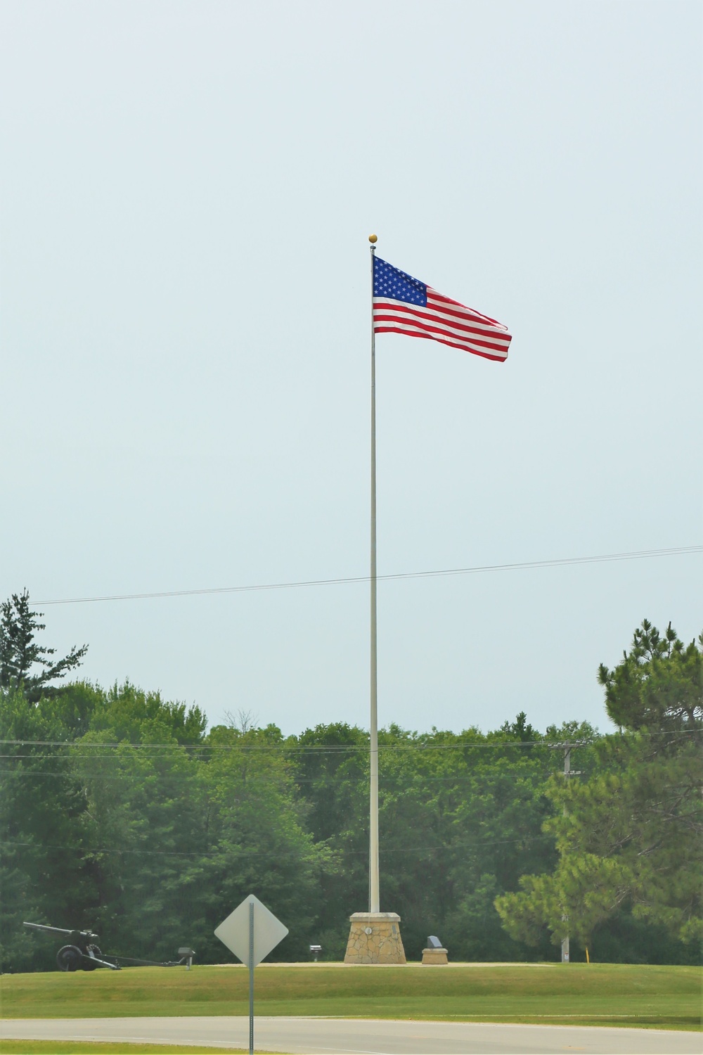 American Flag and Fort McCoy