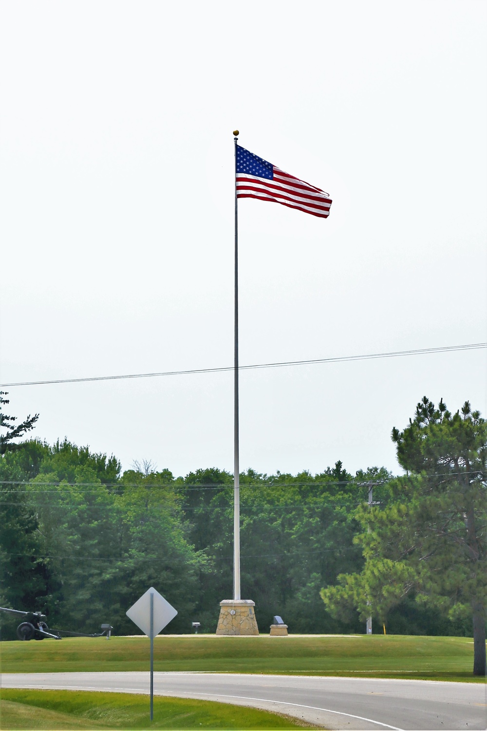 American Flag and Fort McCoy