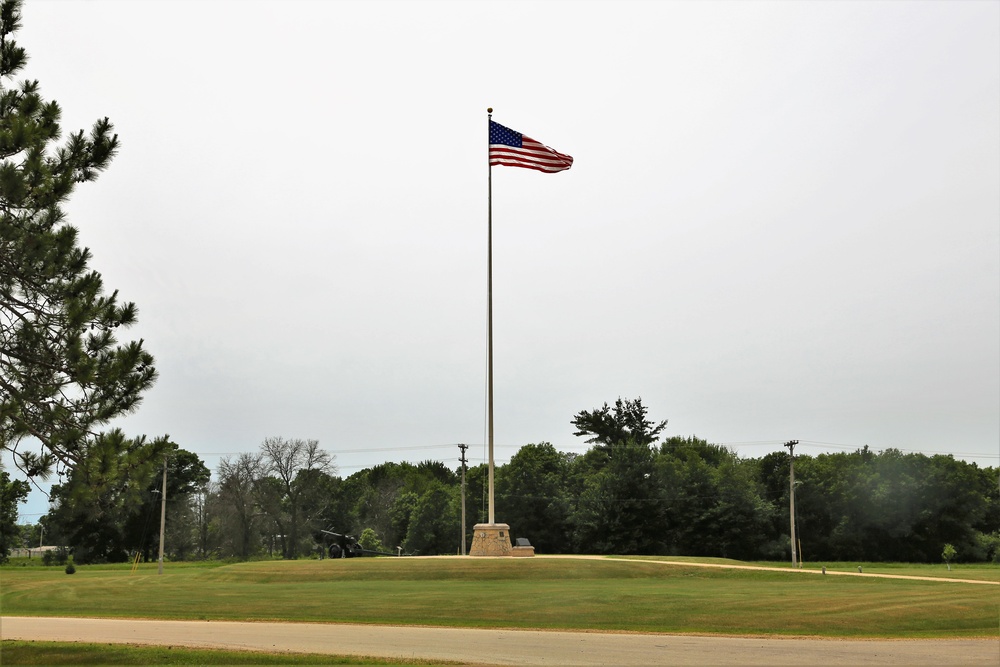 American Flag and Fort McCoy