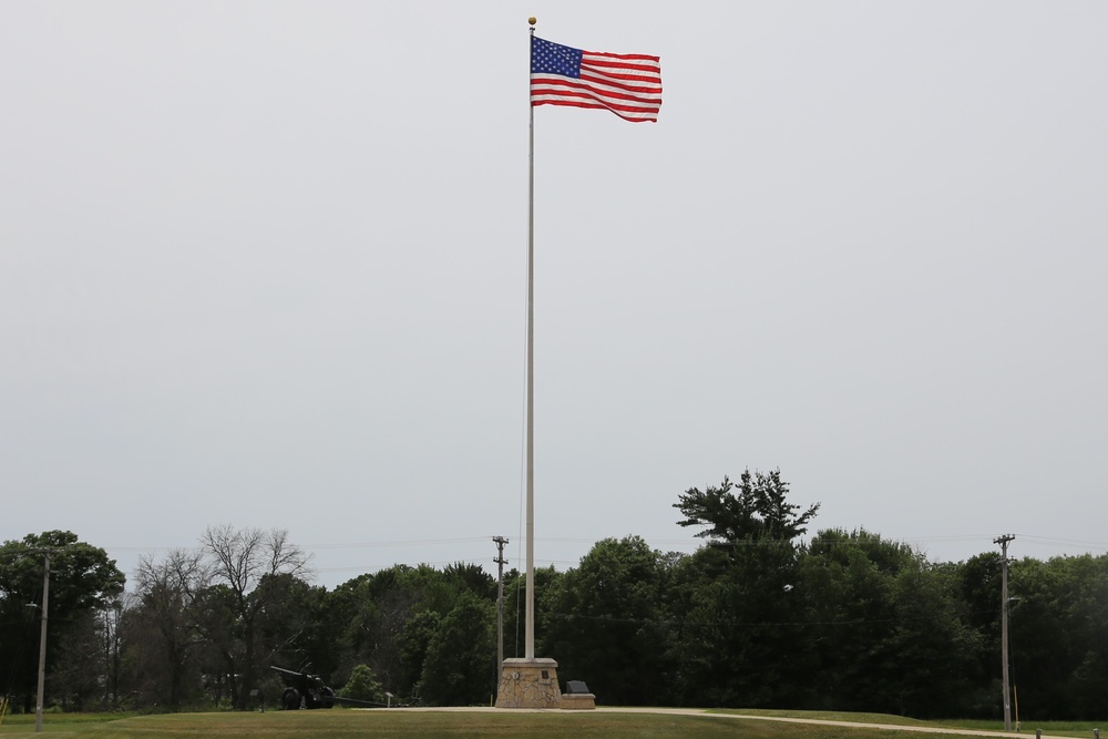 American Flag and Fort McCoy