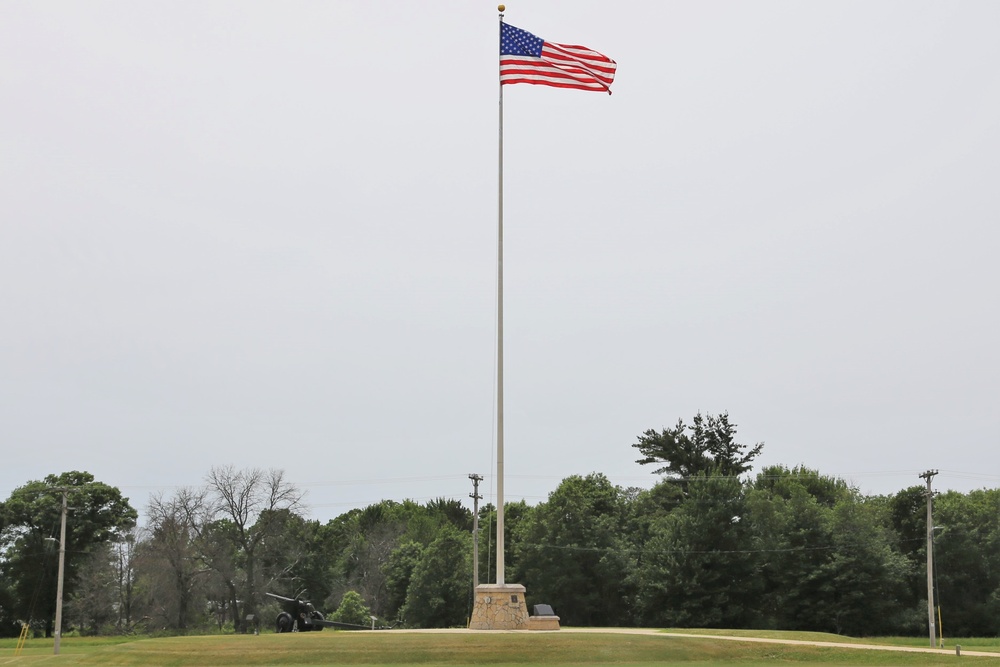 American Flag and Fort McCoy