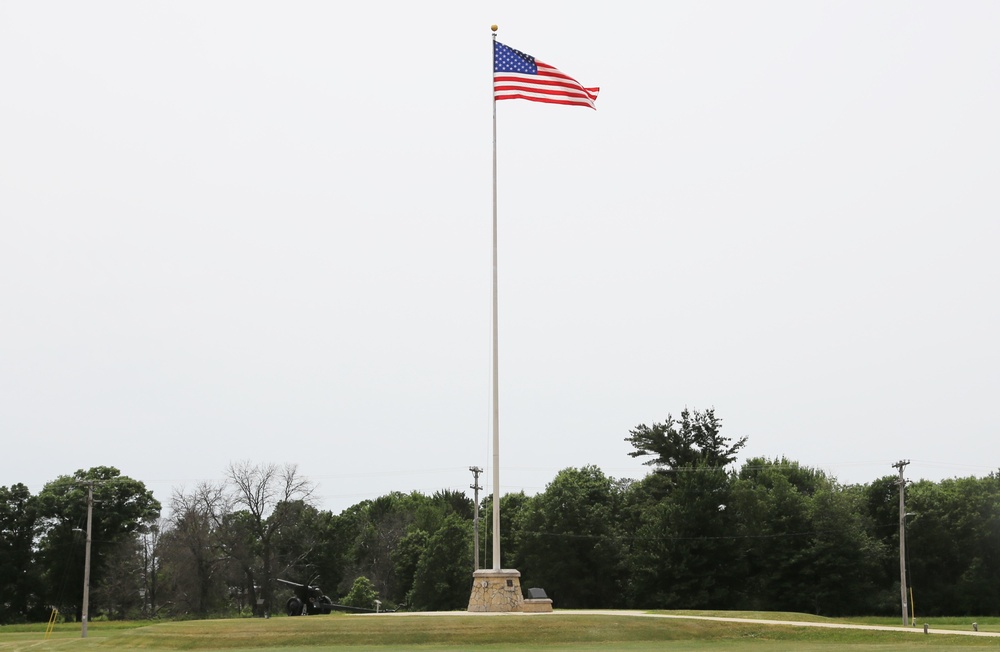 American Flag and Fort McCoy