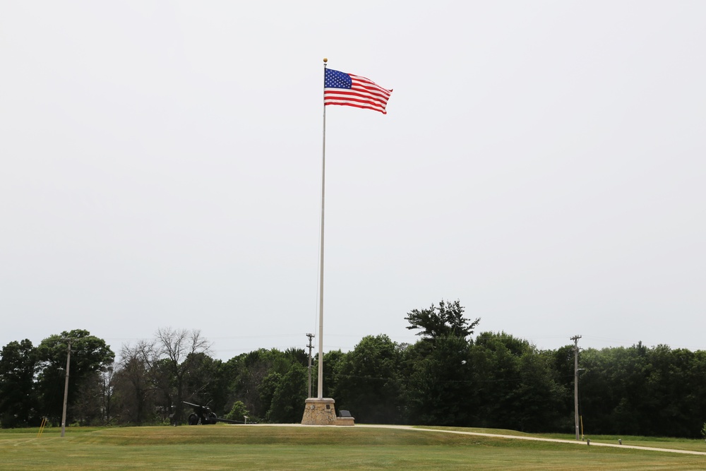 American Flag and Fort McCoy