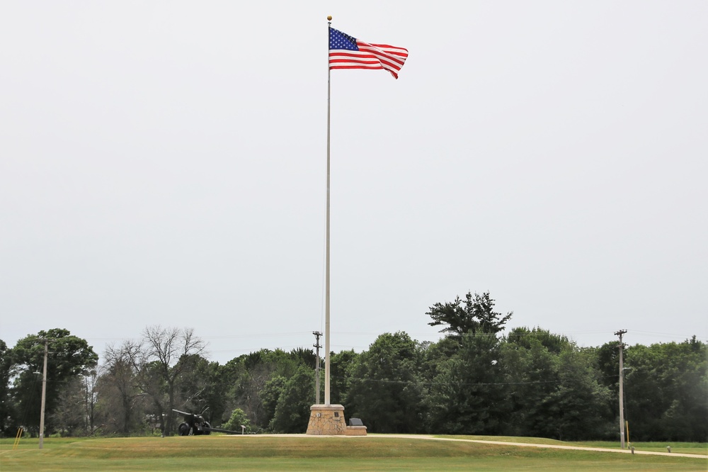 American Flag and Fort McCoy