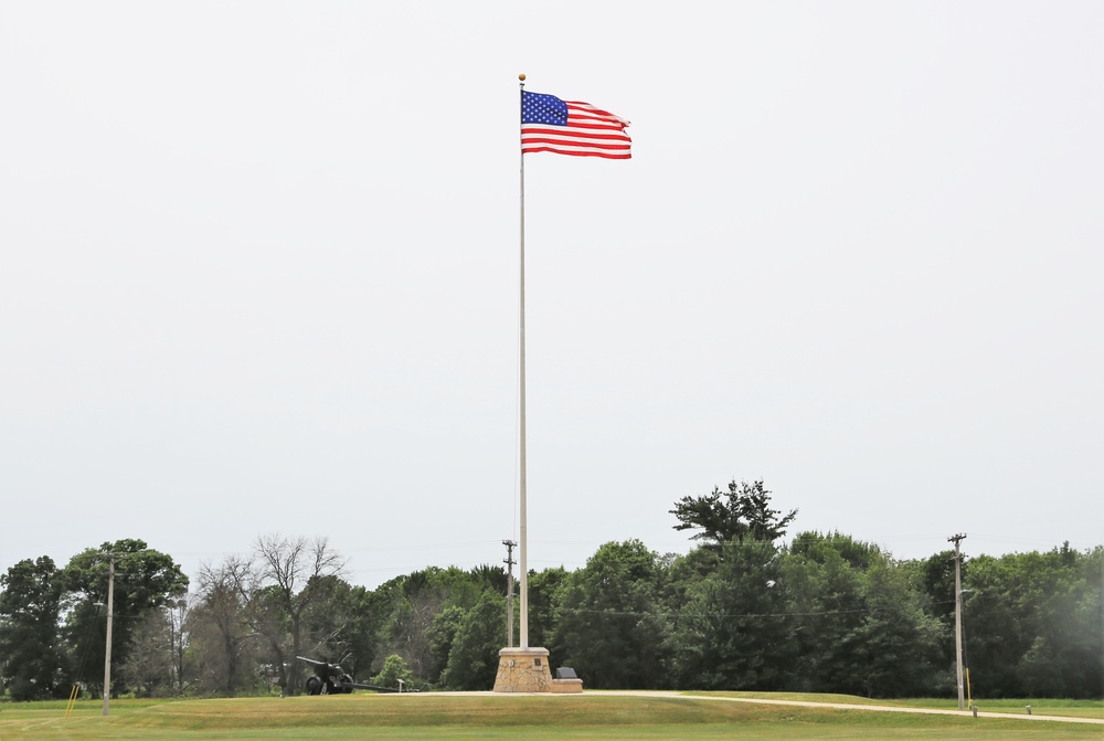 American Flag and Fort McCoy