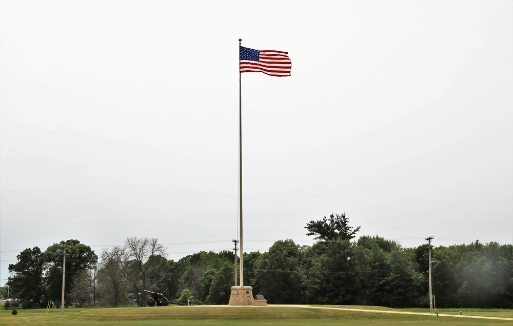 American Flag and Fort McCoy