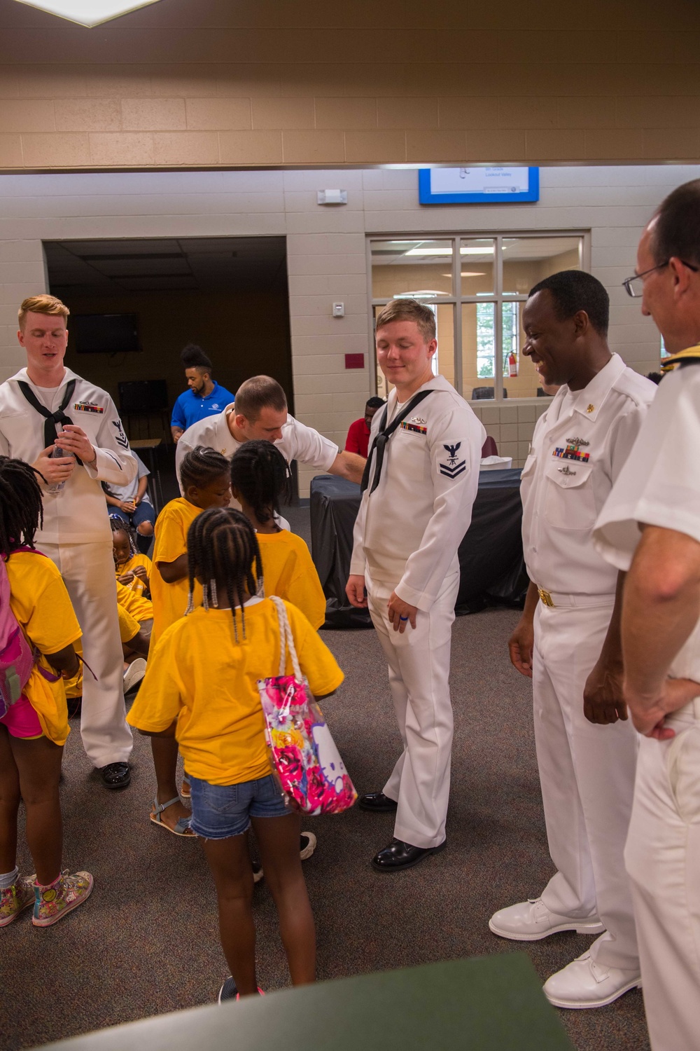 Sailors Interact with Children at Boys and Girls Club During Chattanooga Navy Week