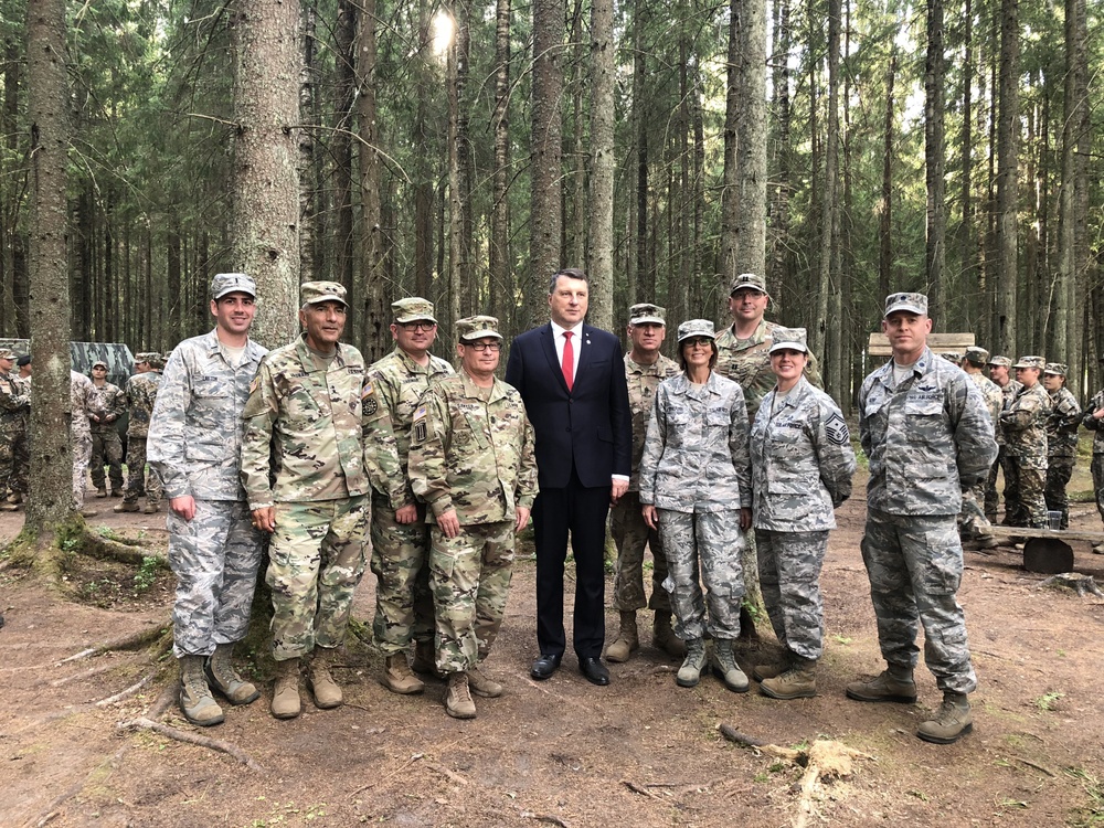Michigan National Guardsmen stand with Latvian partners, remember victims of communism