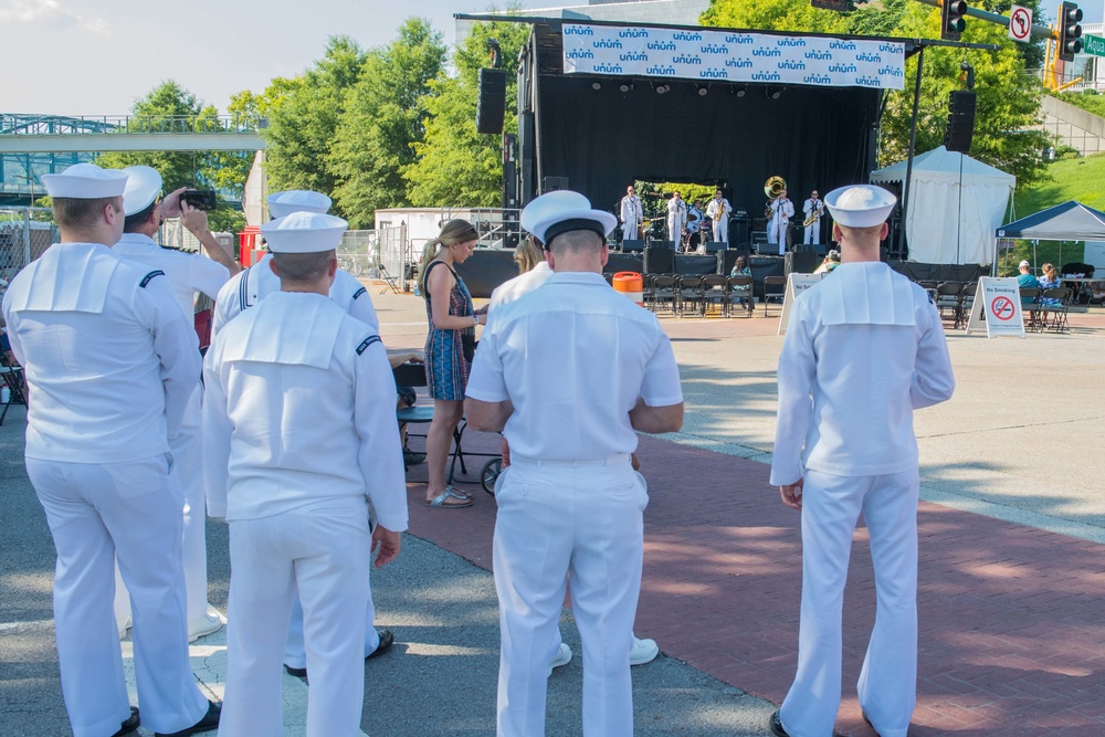 USFF Brass Band Rocks Unum Stage at Chattanooga Navy Week