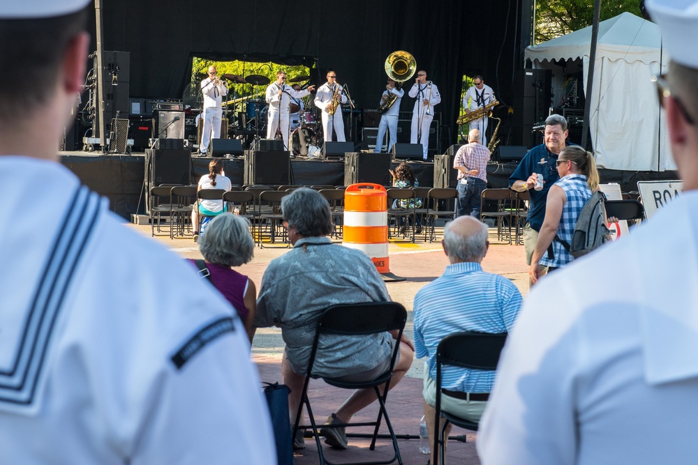 USFF Brass Band Rocks Unum Stage at Chattanooga Navy Week