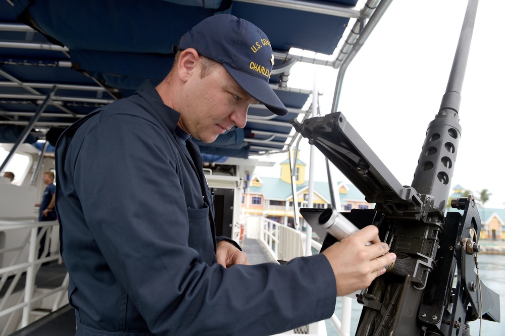U.S. Coast Guardsmen Work During Tradewinds 2018