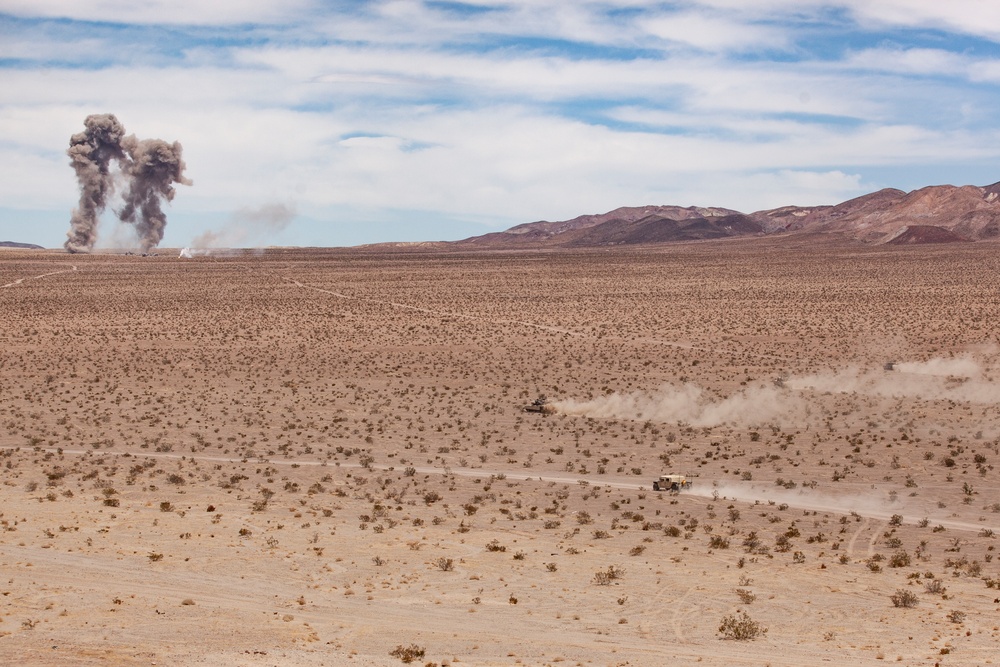 MAGTF-23 Marines conduct the Tank Mechanized Assault Course during ITX 4-18