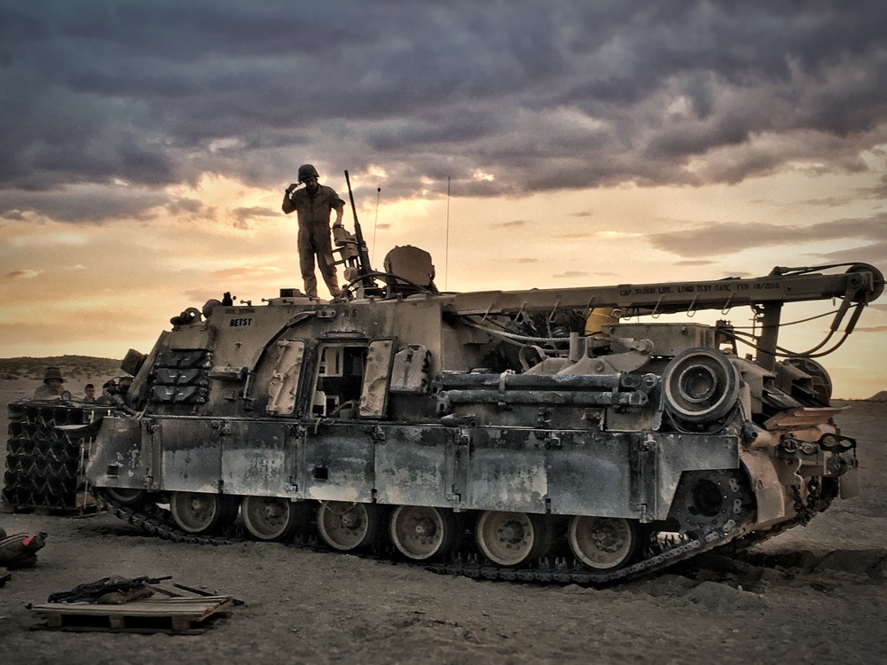 MAGTF-23 Marines conduct a Tank Mechanized Assault Course during ITX 4-18