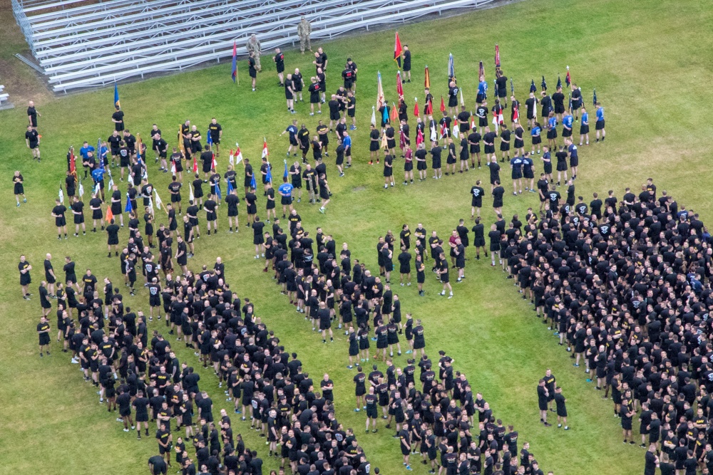 America's First Corps Run, celebrates Army's 243rd Birthday Aerial photos