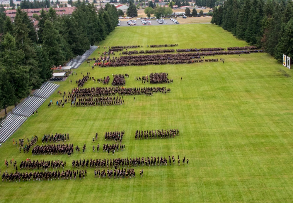 America's First Corps Run, celebrates Army's 243rd Birthday Aerial photos