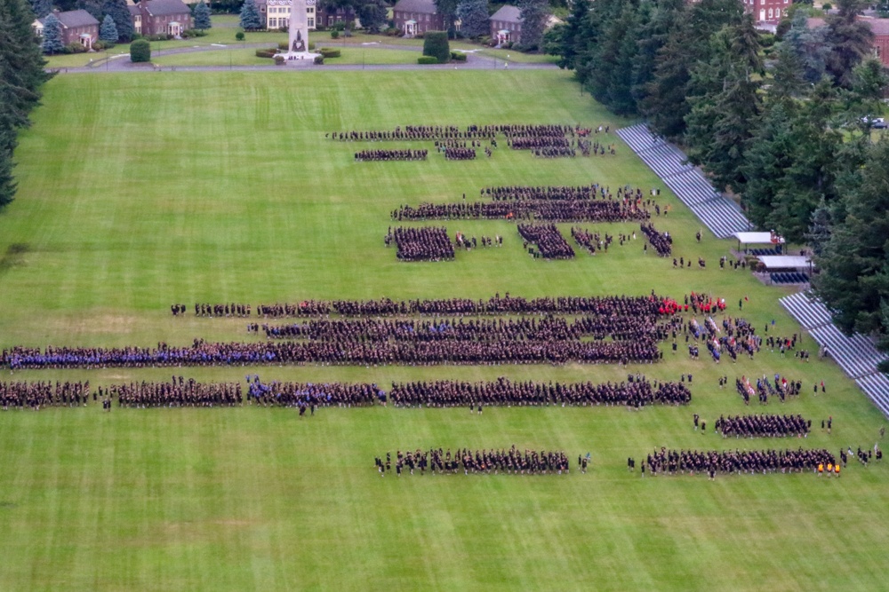 America's First Corps Run, celebrates Army's 243rd Birthday Aerial photos