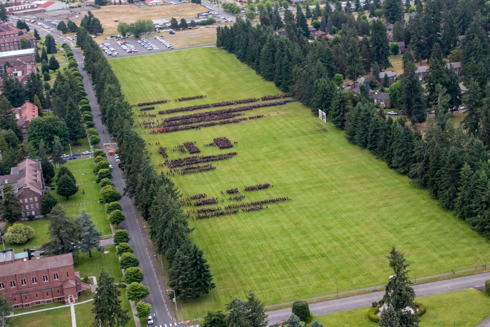 America's First Corps Run, celebrates Army's 243rd Birthday Aerial photos