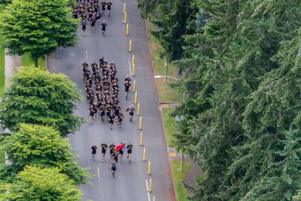 America's First Corps Run, celebrates Army's 243rd Birthday Aerial photos