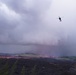 Aerial survey of a river of lava in Hawaii