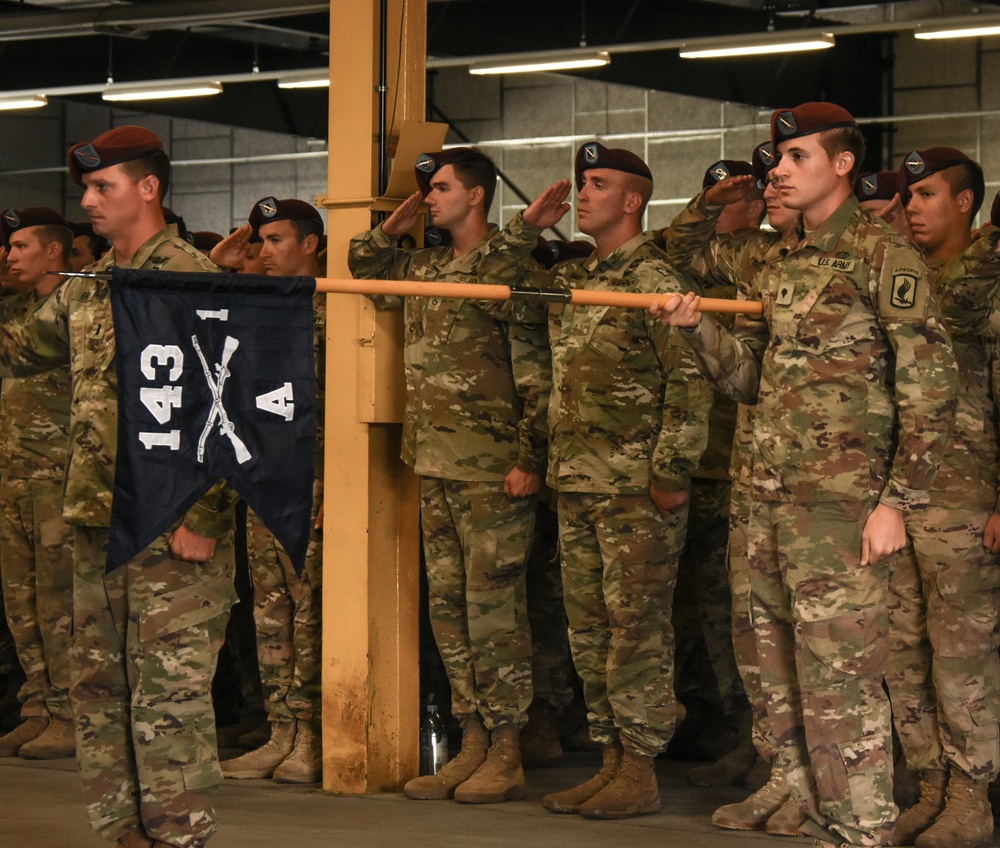 A Co, 1-143IR Bids Farewell to Outgoing Battalion Commander Lt. Col. Kurt Cyr
