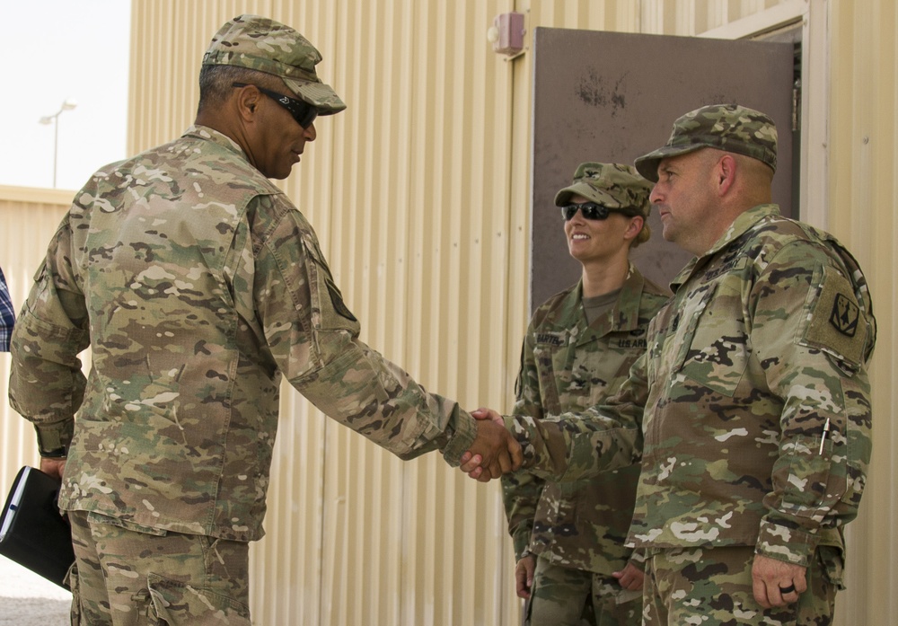 Lt. Gen. Michael X. Garrett, U.S. Army Central commander visits Soldiers in Qatar and Kuwait