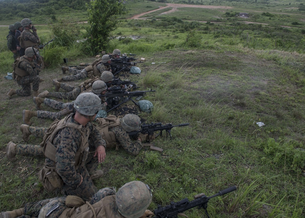 2nd Battalion, 8th Marine Regiment conducts field exercise during CARAT Thailand