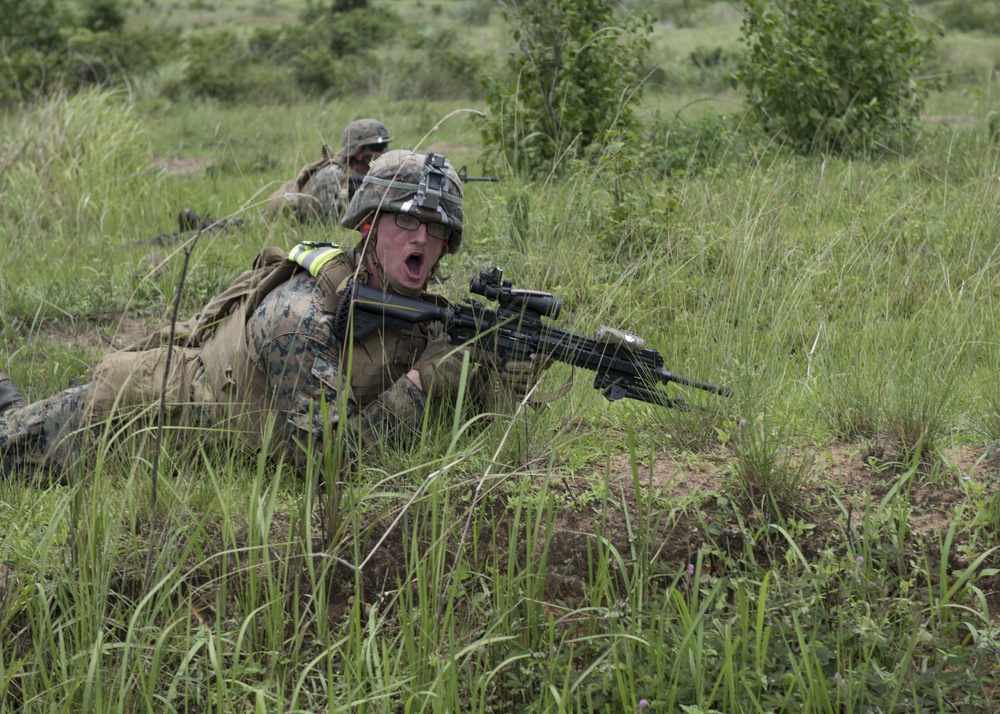 2nd Battalion, 8th Marine Regiment conducts field exercise during CARAT Thailand