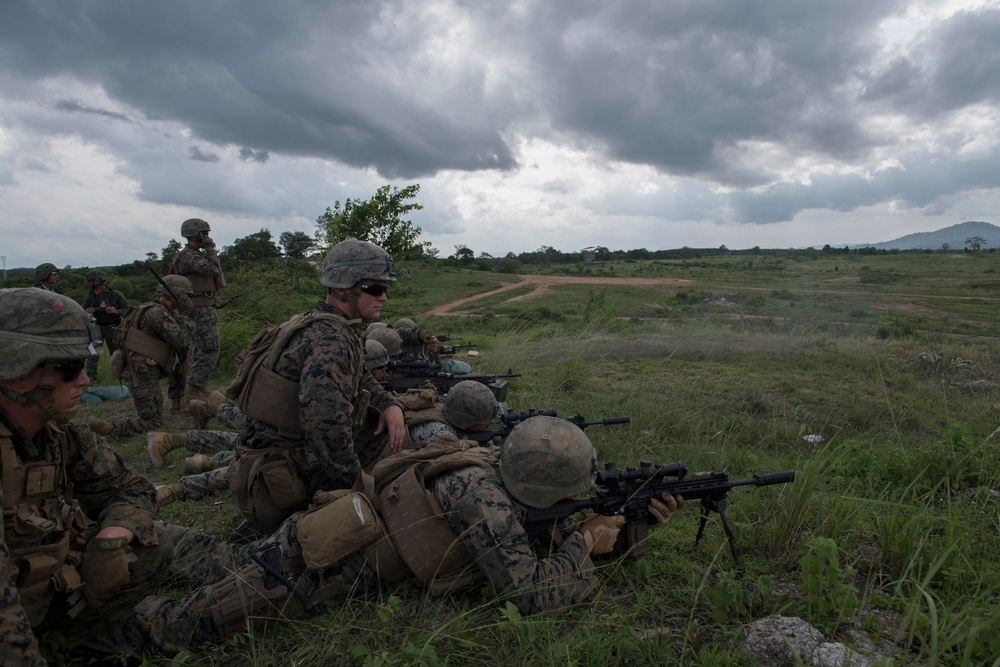 2nd Battalion, 8th Marine Regiment conducts field exercise during CARAT Thailand