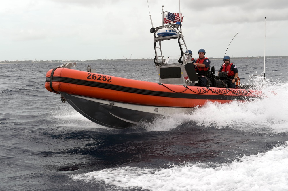 U.S. Coast Guardsmen Work During Tradewinds 2018