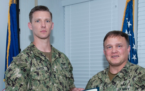 Gunter Earns Flag LOC for Quick Thinking