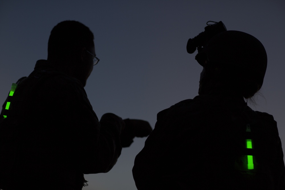 Combat marksmanship coaches class conduct night shoot